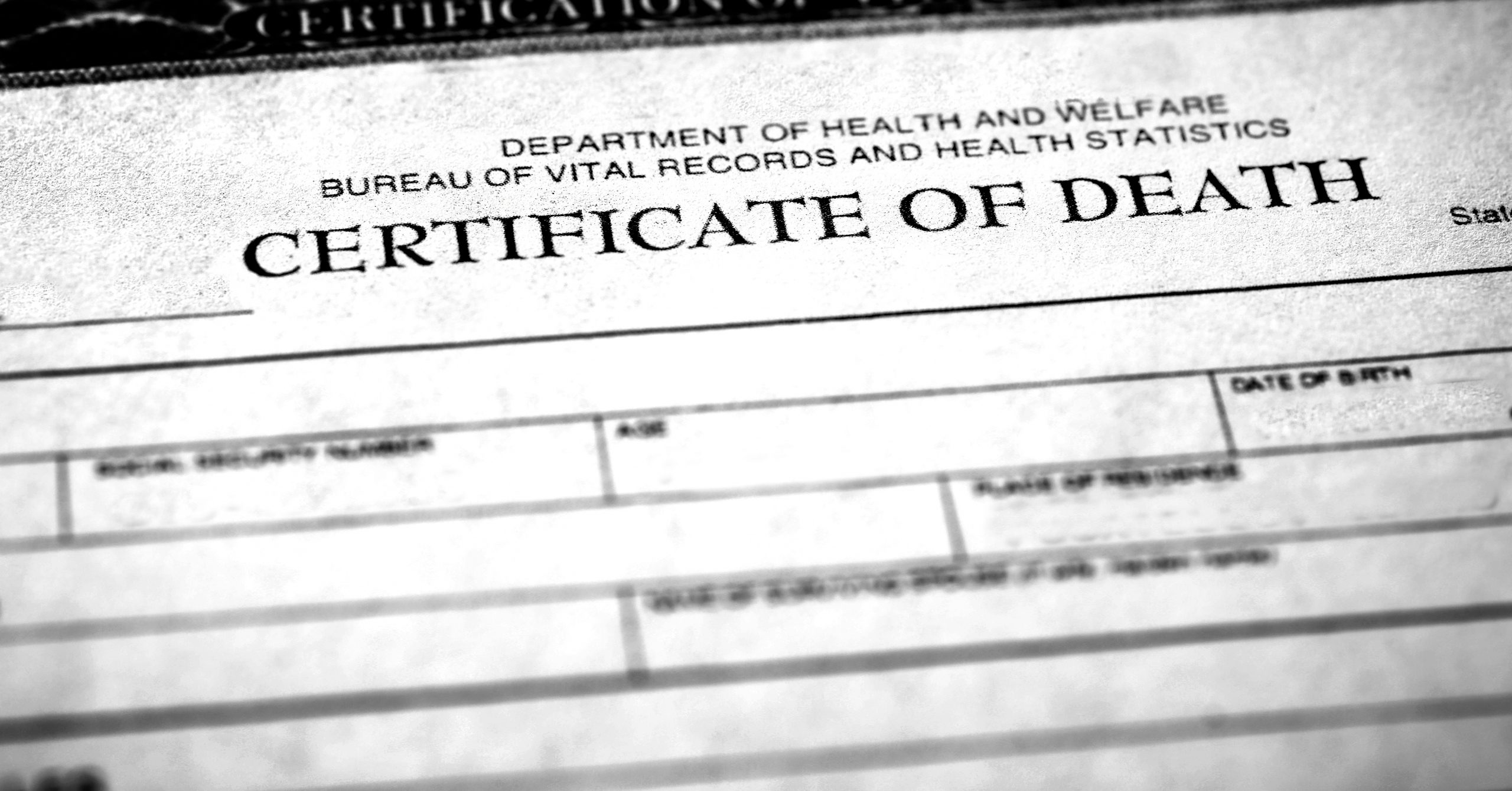 Death certificate Canada